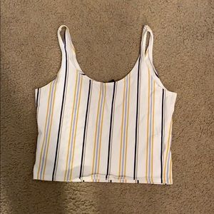 Striped Cropped Tank Top